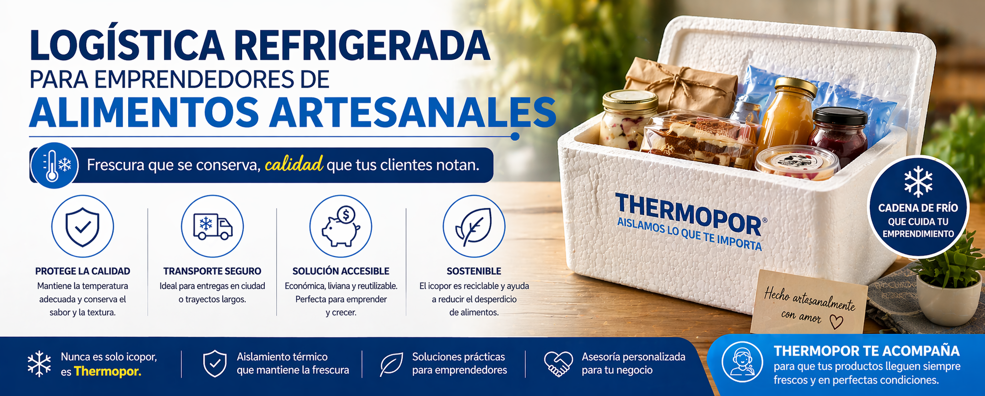 Logística refrigerada para emprendedores de alimentos artesanales