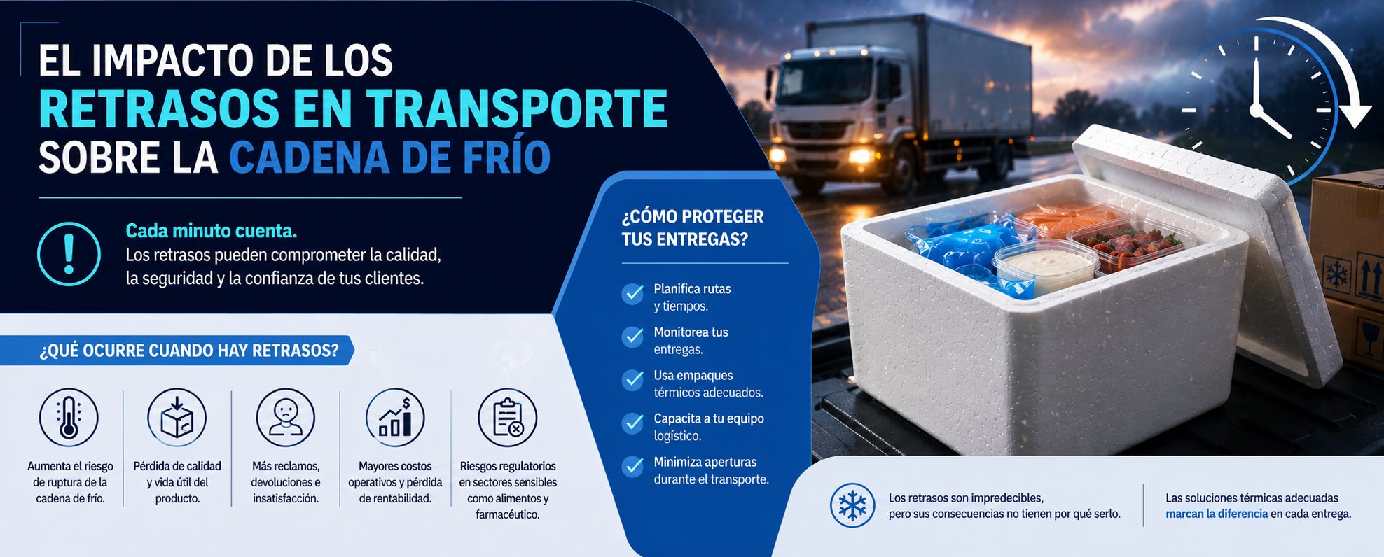 El impacto de los retrasos en transporte sobre la cadena de frío