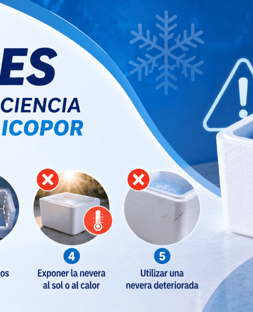 5 errores que reducen la eficiencia de una nevera de icopor