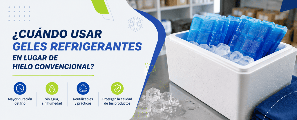 Cuándo usar geles refrigerantes en lugar de hielo convencional