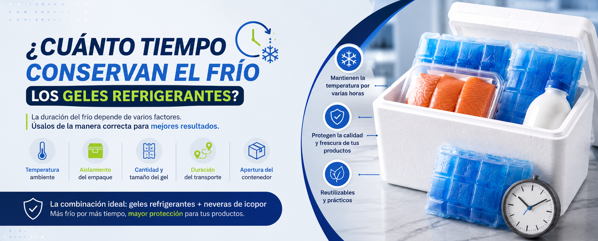 Cuánto tiempo conservan el frío los geles refrigerantes